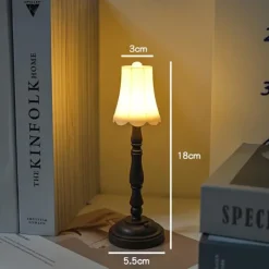 Retro Night Light Dormitory Bedroom Bedside Eye Protection Small Lamp Bedside Table European Mini Ornament Decoration Home Gifts
