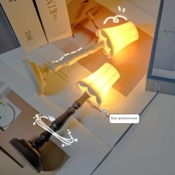 Retro Night Light Dormitory Bedroom Bedside Eye Protection Small Lamp Bedside Table European Mini Ornament Decoration Home Gifts