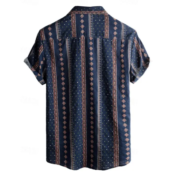 Retro Vintage Boho 1970s Shirt Hawaiian Shirts Hippie Tribal Ethnic Fancy Dress Men's Halloween Carnival Music Festival Beach Vacation Wear Retro Theme Party Adults' Shirt