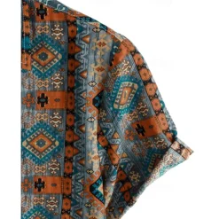 Retro Vintage Boho 1970s Shirt Hawaiian Shirts Hippie Aztec Tribal Fancy Dress Men's Halloween Carnival Music Festival Beach Vacation Wear Retro Theme Party Adults' Shirt