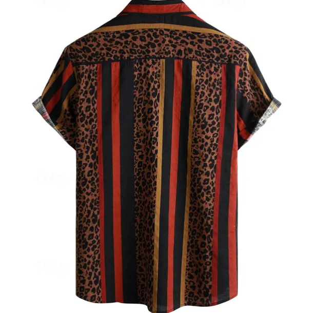 Retro Vintage Boho 1970s Shirt Hawaiian Shirts Hippie Aztec Tribal Fancy Dress Men's Halloween Carnival Music Festival Beach Vacation Wear Retro Theme Party Adults' Shirt