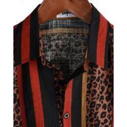 Retro Vintage Boho 1970s Shirt Hawaiian Shirts Hippie Aztec Tribal Fancy Dress Men's Halloween Carnival Music Festival Beach Vacation Wear Retro Theme Party Adults' Shirt