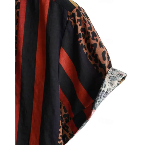 Retro Vintage Boho 1970s Shirt Hawaiian Shirts Hippie Aztec Tribal Fancy Dress Men's Halloween Carnival Music Festival Beach Vacation Wear Retro Theme Party Adults' Shirt