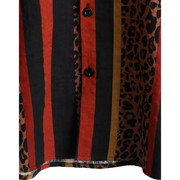 Retro Vintage Boho 1970s Shirt Hawaiian Shirts Hippie Aztec Tribal Fancy Dress Men's Halloween Carnival Music Festival Beach Vacation Wear Retro Theme Party Adults' Shirt