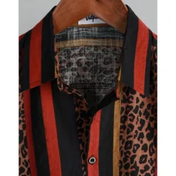 Retro Vintage Boho 1970s Shirt Hawaiian Shirts Hippie Aztec Tribal Fancy Dress Men's Halloween Carnival Music Festival Beach Vacation Wear Retro Theme Party Adults' Shirt