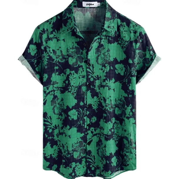 Retro Vintage Boho 1970s Shirt Hawaiian Shirts Hippie Floral Fancy Dress Men's Halloween Carnival Music Festival Beach Vacation Wear Retro Theme Party Adults' Shirt