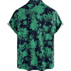 Retro Vintage Boho 1970s Shirt Hawaiian Shirts Hippie Floral Fancy Dress Men's Halloween Carnival Music Festival Beach Vacation Wear Retro Theme Party Adults' Shirt