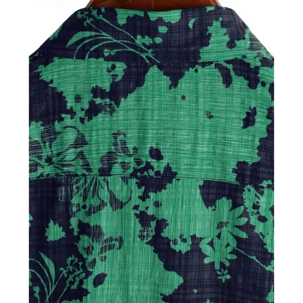 Retro Vintage Boho 1970s Shirt Hawaiian Shirts Hippie Floral Fancy Dress Men's Halloween Carnival Music Festival Beach Vacation Wear Retro Theme Party Adults' Shirt