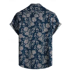 Retro Vintage Boho 1970s Shirt Hawaiian Shirts Hippie Floral Fancy Dress Men's Halloween Carnival Music Festival Beach Vacation Wear Retro Theme Party Adults' Shirt