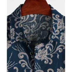 Retro Vintage Boho 1970s Shirt Hawaiian Shirts Hippie Floral Fancy Dress Men's Halloween Carnival Music Festival Beach Vacation Wear Retro Theme Party Adults' Shirt