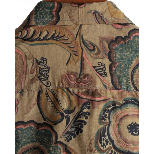 Retro Vintage Boho 1970s Shirt Hawaiian Shirts Hippie Floral Fancy Dress Men's Halloween Carnival Music Festival Beach Vacation Wear Retro Theme Party Adults' Shirt