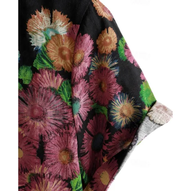 Retro Vintage Boho 1970s Shirt Hawaiian Shirts Hippie Floral Fancy Dress Men's Halloween Carnival Music Festival Beach Vacation Wear Retro Theme Party Adults' Shirt