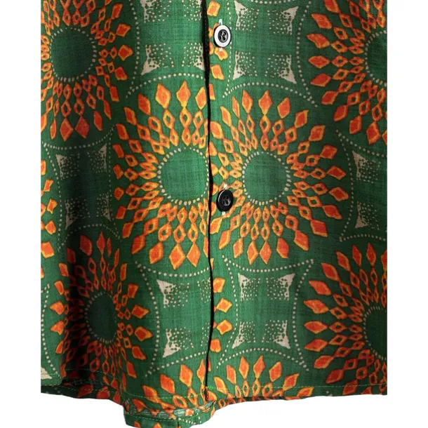 Retro Vintage Boho 1970s Shirt Hawaiian Shirts Hippie Tribal Ethnic African Pattern Fancy Dress Men's Halloween Carnival Music Festival Beach Vacation Wear Retro Theme Party Adults' Shirt