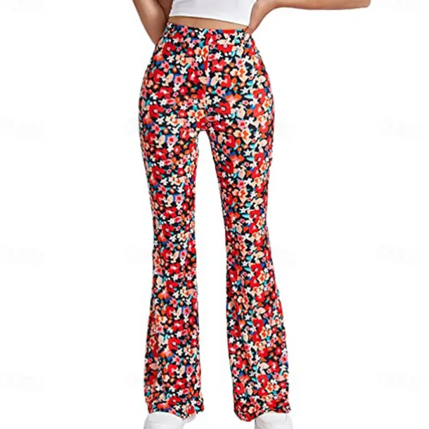 Retro Vintage Boho 1970s Trousers Bell Bottom Pants Flared Trousers Wide Leg Pants Hippie Women's Pride Parade Pride Month Adults' Pants