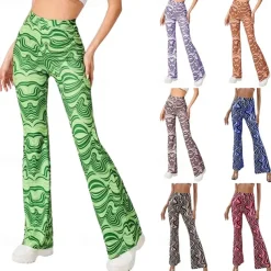 Retro Vintage Boho 1970s Trousers Bell Bottom Pants Flared Trousers Wide Leg Pants Hippie Women's Pride Parade Pride Month Adults' Pants