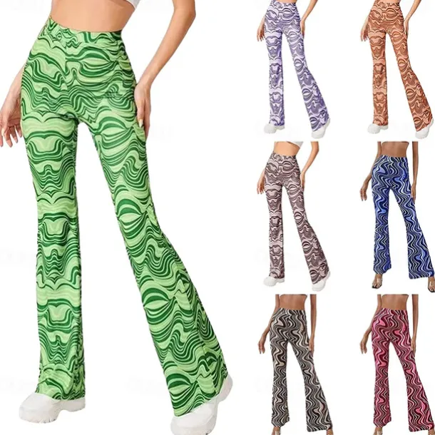 Retro Vintage Boho 1970s Trousers Bell Bottom Pants Flared Trousers Wide Leg Pants Hippie Women's Pride Parade Pride Month Adults' Pants