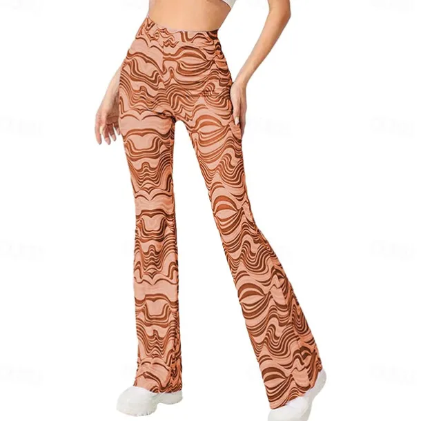 Retro Vintage Boho 1970s Trousers Bell Bottom Pants Flared Trousers Wide Leg Pants Hippie Women's Pride Parade Pride Month Adults' Pants