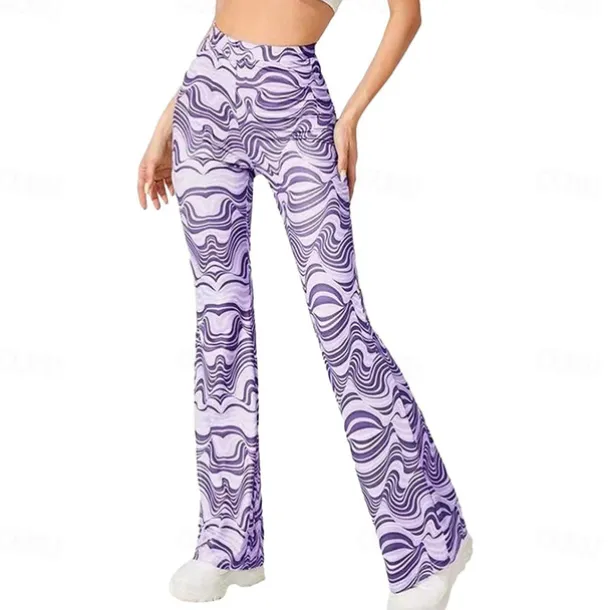 Retro Vintage Boho 1970s Trousers Bell Bottom Pants Flared Trousers Wide Leg Pants Hippie Women's Pride Parade Pride Month Adults' Pants