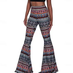 Retro Vintage Boho 1970s Trousers Bell Bottom Pants Flared Trousers Wide Leg Pants Hippie Women's Pride Parade Pride Month Adults' Pants