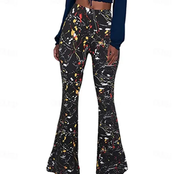 Retro Vintage Boho 1970s Trousers Bell Bottom Pants Flared Trousers Wide Leg Pants Hippie Women's Pride Parade Pride Month Adults' Pants