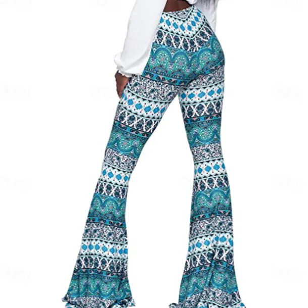 Retro Vintage Boho 1970s Trousers Bell Bottom Pants Flared Trousers Wide Leg Pants Hippie Women's Pride Parade Pride Month Adults' Pants