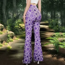 Retro Vintage Boho 1970s Trousers Bell Bottom Pants Flared Trousers Wide Leg Pants Hippie Women's Pride Parade Pride Month Adults' Pants