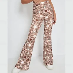 Retro Vintage Boho 1970s Trousers Bell Bottom Pants Flared Trousers Wide Leg Pants Hippie Women's Pride Parade Pride Month Adults' Pants