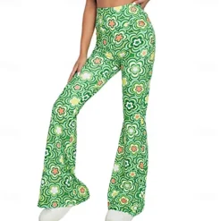 Retro Vintage Boho 1970s Trousers Bell Bottom Pants Flared Trousers Wide Leg Pants Hippie Women's Pride Parade Pride Month Adults' Pants