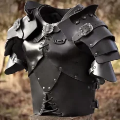 Retro Vintage Medieval Renaissance Armor Shoulder Armor Chest Guard Warrior Knight Ritter Viking Fancy Dress Unisex Viking Halloween Carnival Performance LARP Ren Faire Adults' Shoulder Armor