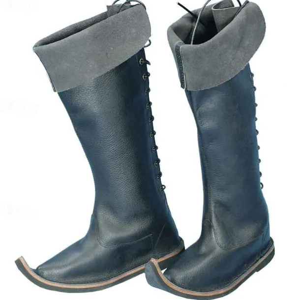 Retro Vintage Medieval Renaissance Shoes Flat Jazz Boots Pirate Knight Ritter Viking Fancy Dress Men's Women's Unisex Celtic Pirate Masquerade Event / Party Masquerade Adults' Shoes All Seasons