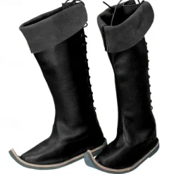 Retro Vintage Medieval Renaissance Shoes Flat Jazz Boots Pirate Knight Ritter Viking Fancy Dress Men's Women's Unisex Celtic Pirate Masquerade Event / Party Masquerade Adults' Shoes All Seasons