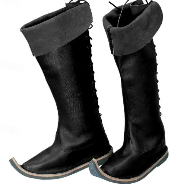 Retro Vintage Medieval Renaissance Shoes Flat Jazz Boots Pirate Knight Ritter Viking Fancy Dress Men's Women's Unisex Celtic Pirate Masquerade Event / Party Masquerade Adults' Shoes All Seasons