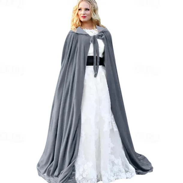 Retro Vintage Medieval Renaissance Cape Cloak Witch Viking Outlander Fancy Dress Women's Celtic Viking Fantasy Carnival Masquerade Performance Kid's Adults' Cloak Cap