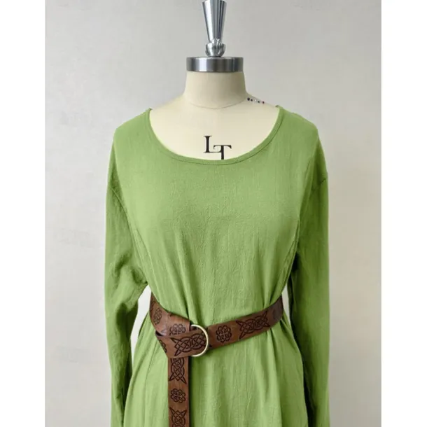 Retro Vintage Medieval Renaissance Dress Cosplay Costume Tunic Dress Viking Ranger Elven Fancy Dress Women's Celtic Viking Halloween Carnival Masquerade Performance Halloween LARP Adults' Dress All
