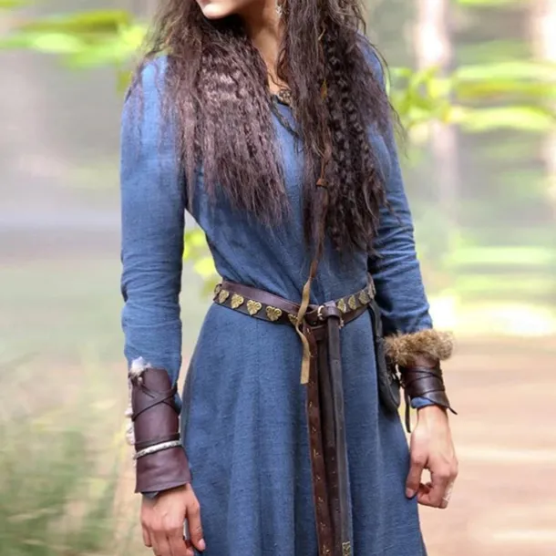 Retro Vintage Medieval Renaissance Dress Cosplay Costume Tunic Dress Viking Ranger Elven Fancy Dress Women's Celtic Viking Halloween Carnival Masquerade Performance Halloween LARP Adults' Dress All