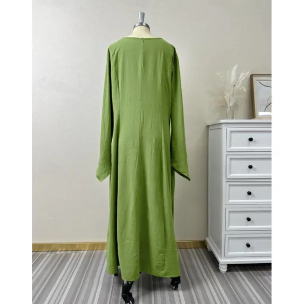 Retro Vintage Medieval Renaissance Dress Cosplay Costume Tunic Dress Viking Ranger Elven Fancy Dress Women's Celtic Viking Halloween Carnival Masquerade Performance Halloween LARP Adults' Dress All