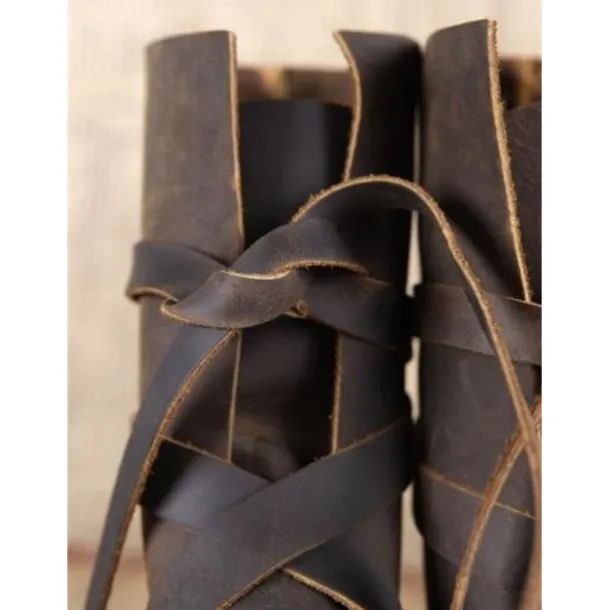 Retro Vintage Medieval Renaissance Shoes Flat Jazz Boots Turn Shoes Pirate Viking Ranger Fancy Dress Men's Women's Unisex Celtic Pirate Halloween Masquerade Party / Evening LARP Ren Faire Adults'