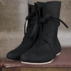 Retro Vintage Medieval Renaissance Shoes Flat Jazz Boots Turn Shoes Pirate Viking Ranger Fancy Dress Men's Women's Unisex Celtic Pirate Halloween Masquerade Party / Evening LARP Ren Faire Adults'