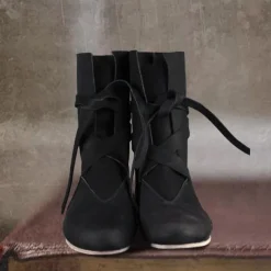 Retro Vintage Medieval Renaissance Shoes Flat Jazz Boots Turn Shoes Pirate Viking Ranger Fancy Dress Men's Women's Unisex Celtic Pirate Halloween Masquerade Party / Evening LARP Ren Faire Adults'
