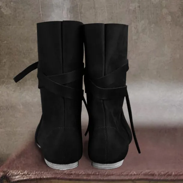 Retro Vintage Medieval Renaissance Shoes Flat Jazz Boots Turn Shoes Pirate Viking Ranger Fancy Dress Men's Women's Unisex Celtic Pirate Halloween Masquerade Party / Evening LARP Ren Faire Adults'