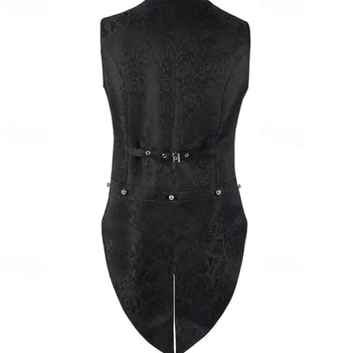 Retro Vintage Medieval Renaissance Coat Waistcoat Prince Knight Ritter Nobleman Jacquard Fancy Dress Men's Steampunk Masquerade Adults' waistcoat