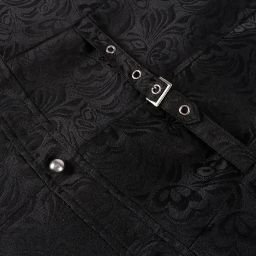 Retro Vintage Medieval Renaissance Coat Waistcoat Prince Knight Ritter Nobleman Jacquard Fancy Dress Men's Steampunk Masquerade Adults' waistcoat