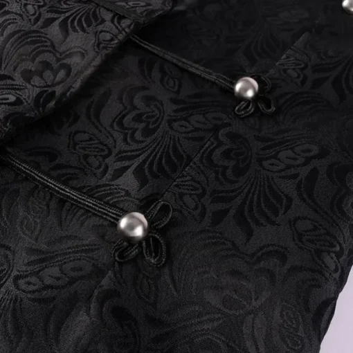Retro Vintage Medieval Renaissance Coat Waistcoat Prince Knight Ritter Nobleman Jacquard Fancy Dress Men's Steampunk Masquerade Adults' waistcoat