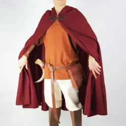 Retro Vintage Medieval 17th Century Cape Cloak Knight Ritter Viking Outlander Archery Fancy Dress Men's Celtic Viking Fantasy Masquerade Party / Evening Adults Cloak