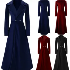 Retro Vintage Punk & Gothic Steampunk Coat Plague Doctor Solid Color Fancy Dress Women's Christmas Halloween Carnival Party Adults' Coat