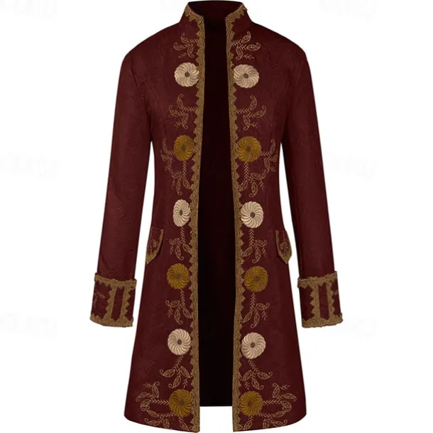 Retro Vintage Punk & Gothic Medieval Coat Cosplay Costume Tuxedo Vampire Gentleman Fancy Dress Men's Pirate Royal Steampunk Halloween Carnival Masquerade Event / Party Adults' Coat