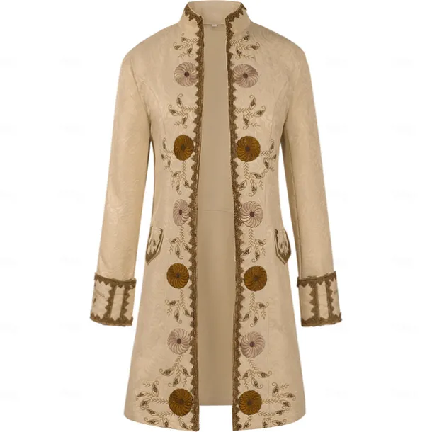 Retro Vintage Punk & Gothic Medieval Coat Cosplay Costume Tuxedo Vampire Gentleman Fancy Dress Men's Pirate Royal Steampunk Halloween Carnival Masquerade Event / Party Adults' Coat