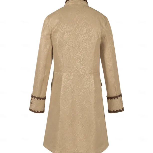 Retro Vintage Punk & Gothic Medieval Coat Cosplay Costume Tuxedo Vampire Gentleman Fancy Dress Men's Pirate Royal Steampunk Halloween Carnival Masquerade Event / Party Adults' Coat