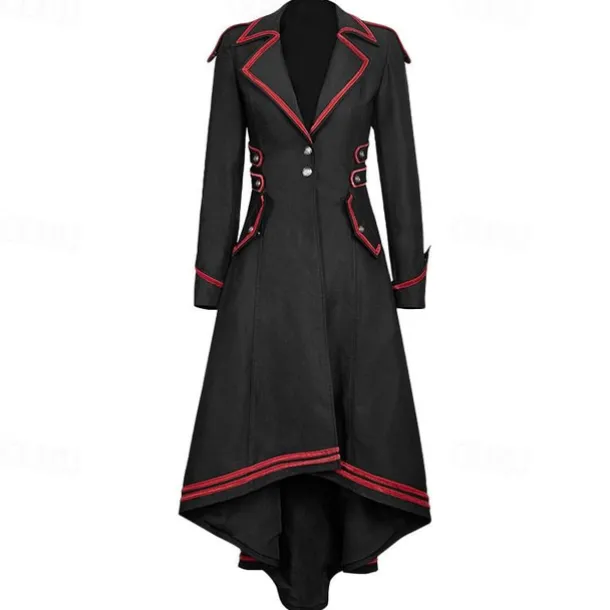 Retro Vintage Punk & Gothic Medieval Coat Masquerade Witch Fancy Dress Women's Fantasy Steampunk Walpurgis Night Masquerade Party / Evening Adults' Coat