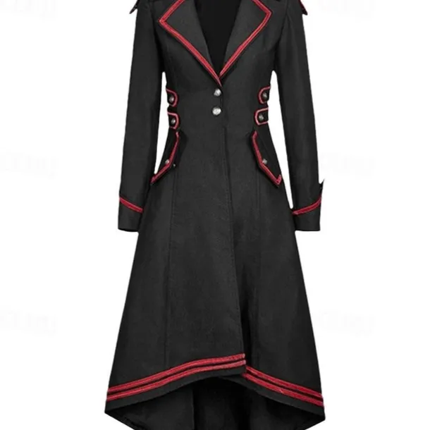 Retro Vintage Punk & Gothic Medieval Coat Masquerade Witch Fancy Dress Women's Fantasy Steampunk Walpurgis Night Masquerade Party / Evening Adults' Coat